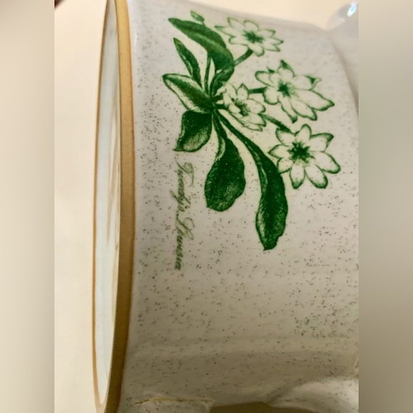 Vintage Discontinued NORITAKE Japan Stoneware Mountain Flowers Green Gravy Boat - Picture 14 of 16